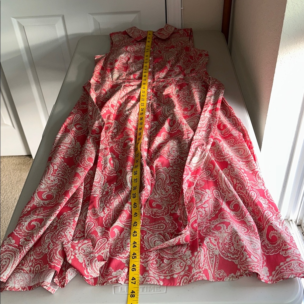 NWT Tommy Hilfiger Red Paisley Midi Dress Size 8. - Picture 11 of 16